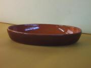 Tegame ovale in coccio cm.interni 35/ Oval pan, inside cm.35